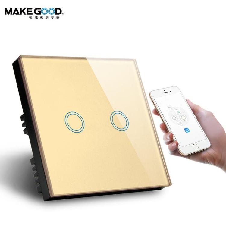 Smart Wi-Fi 2Gang Touch Switch for Alexa and Google Home