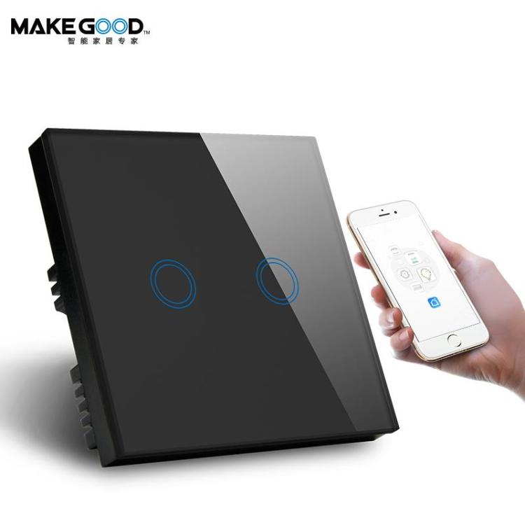 Smart Wi-Fi 2Gang Touch Switch for Alexa and Google Home