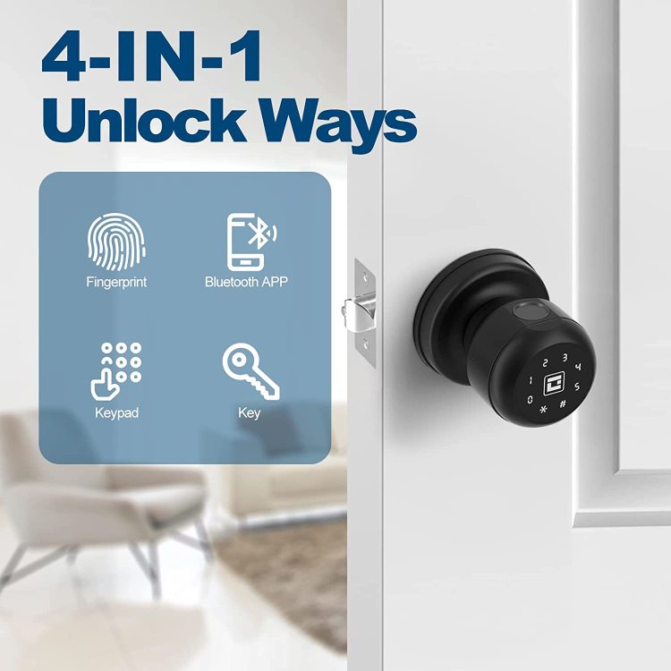 Smart Door Knob with Fingerprint