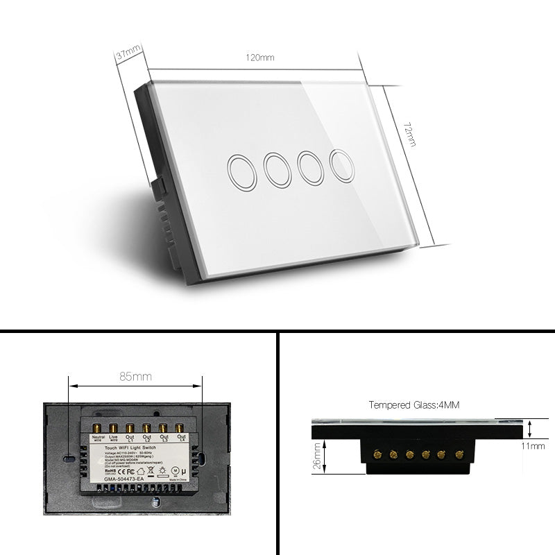 Smart 4 gang light switch MakeGood
