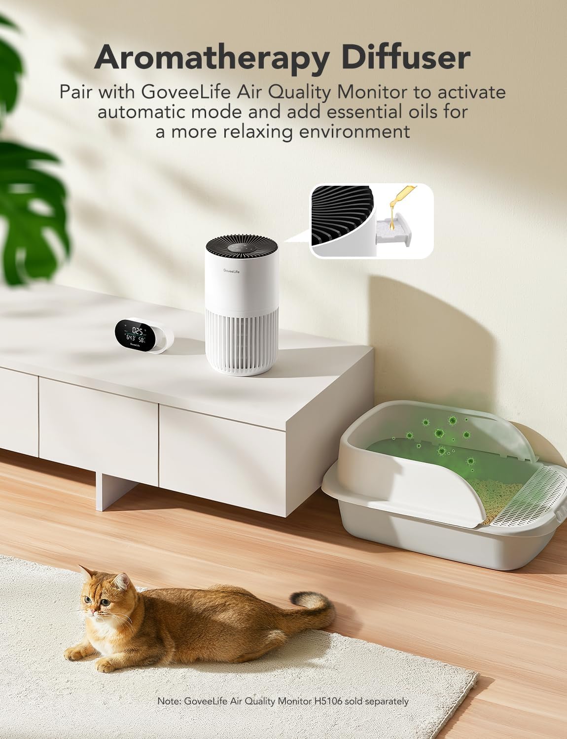 GoveeLife Mini Air Purifier for Bedroom