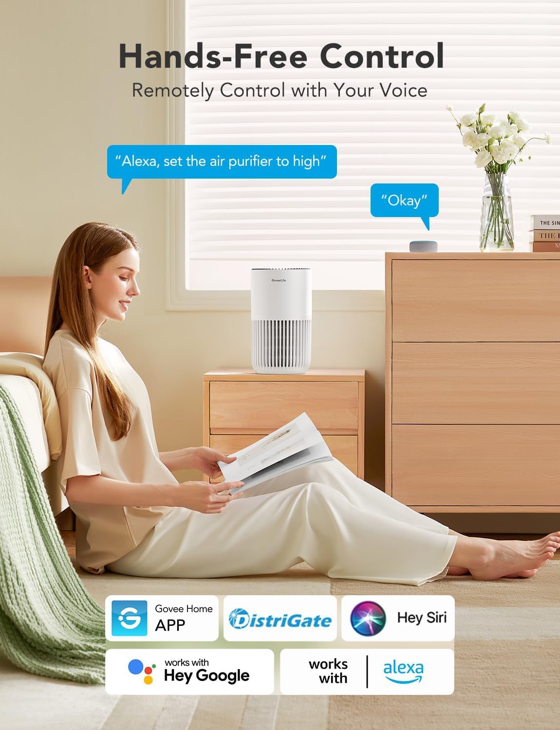 GoveeLife Mini Air Purifier for Bedroom