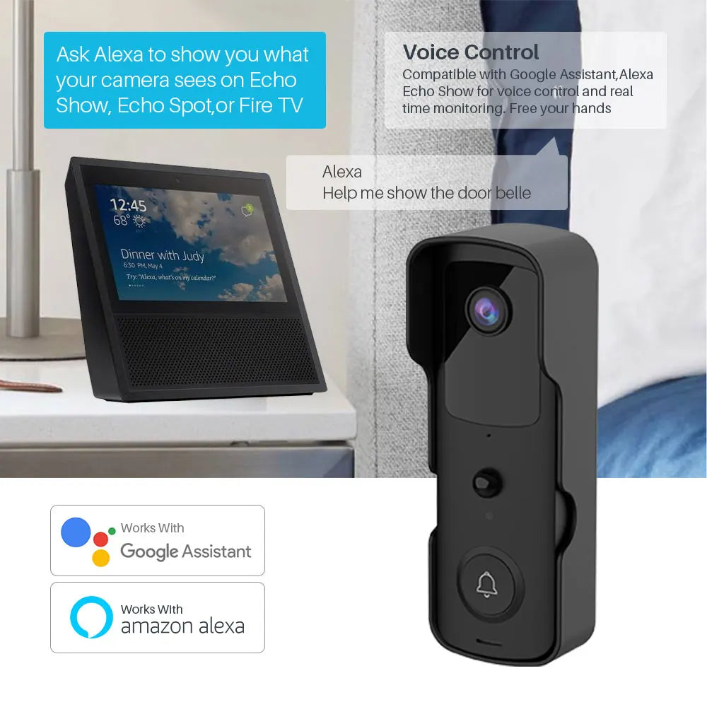Tuya Smart Video Doorbell – 1080P WiFi, Two-Way Audio