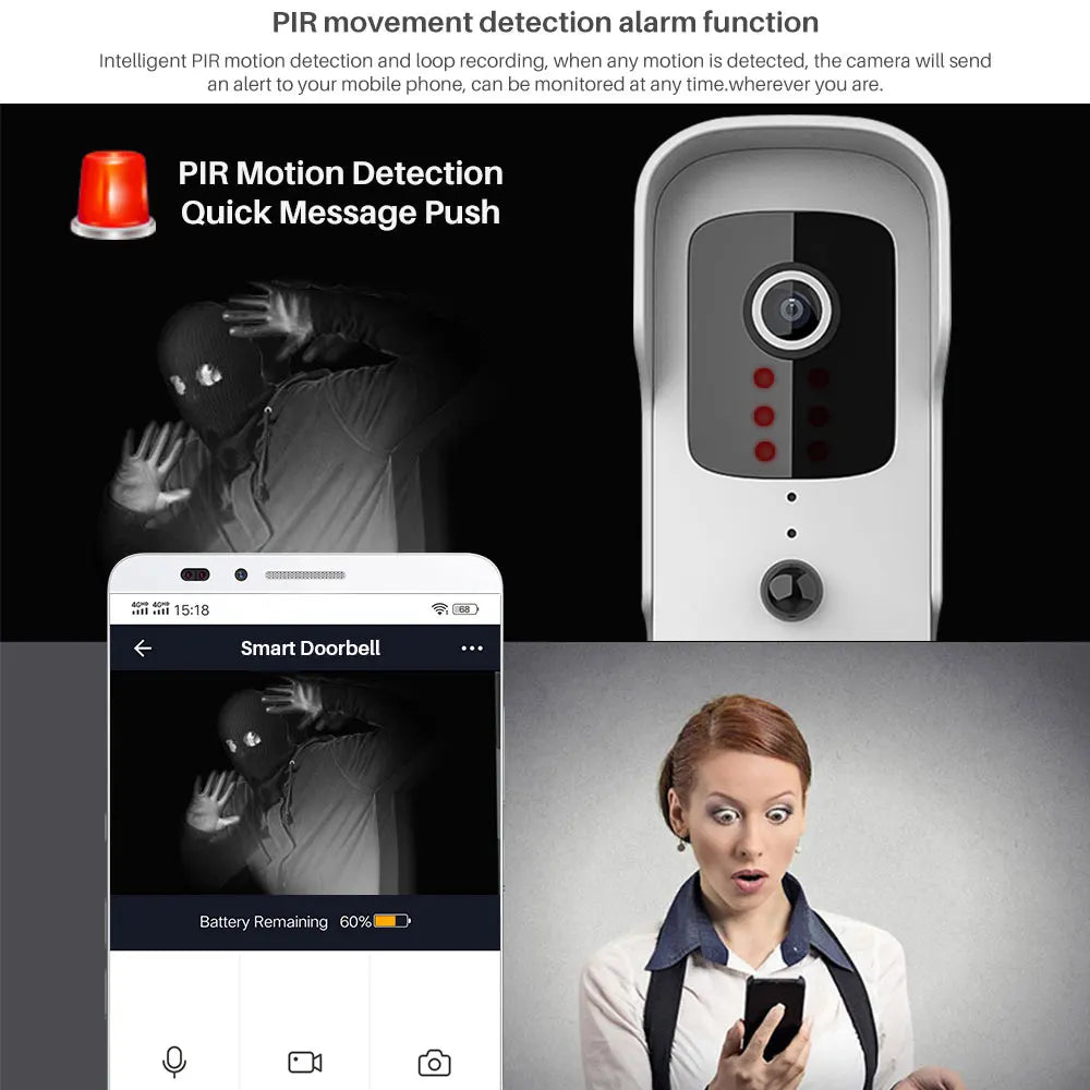Tuya Smart Video Doorbell – 1080P WiFi, Two-Way Audio