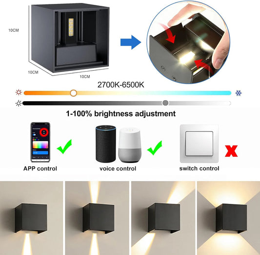 Tuya Smart Outdoor Wall Light