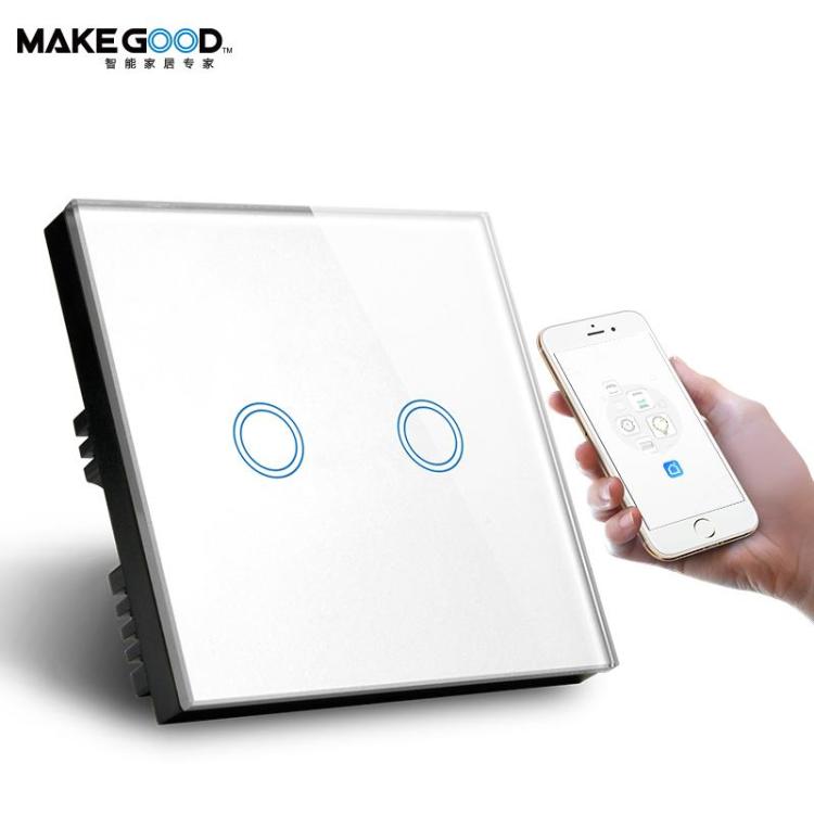 Smart Wi-Fi 2Gang Touch Switch for Alexa and Google Home
